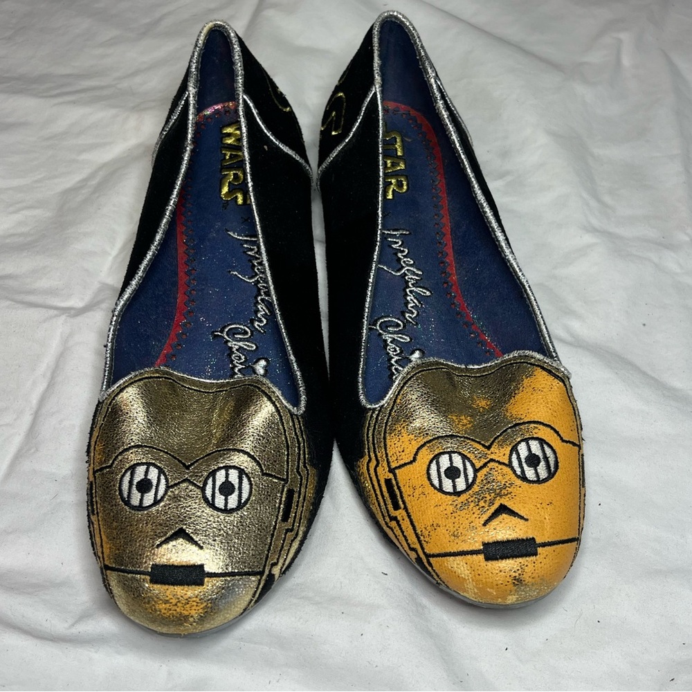 Irregular Choice Star Wars C-3PO flats. Part of a limited-edition collaboration